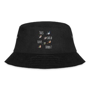 This Child Love Birds Animal Love Bird Lover Gift - Bucket Hat - Schwarz - Vorne - Lela (165cm)