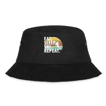 Mountains love ski lovers - Bucket Hat - black - Front - Lela (165cm)