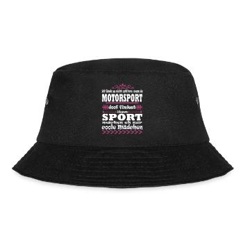 Motorsport Mädchen Motorrad Bike Geschenk - Bucket Hat - Schwarz - Vorne - Lela (165cm)