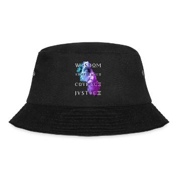 Marcus Virtues of Stoicism Wisdom Courage Justice - Bucket Hat - black - Front - Lela (165cm)
