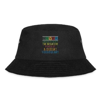 Never underestimate the power of vocabulary - Bucket Hat - black - Front - Lela (165cm)