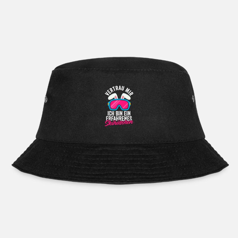Skihäschen Skihase Skifahrerin Geschenk - Bucket Hat - Schwarz