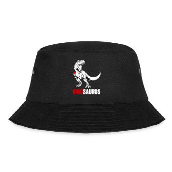 Vinosaurus Wine Dinosaur Gift - Bucket Hat - black - Front - Lela (165cm)