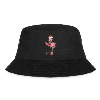 Flamingo Weihnachten Geschenk Pinker Flamingo - Bucket Hat - Schwarz - Vorne - Lela (165cm)