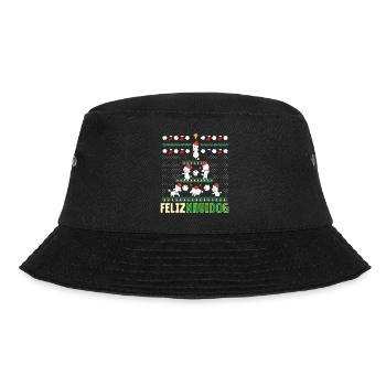 Poodle Feliz Navidog Merry Chritsmas - Bucket Hat - black - Front - Lela (165cm)