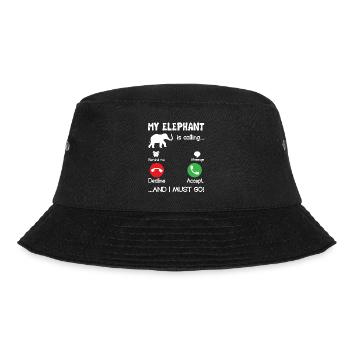 Elephant My Elephant Is Calling - Bucket Hat - black - Front - Lela (165cm)