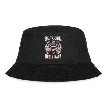 Schaffa Schaffa – Stolz aufs Häusle bauen - Bucket Hat - Schwarz - Vorne - Lela (165cm)