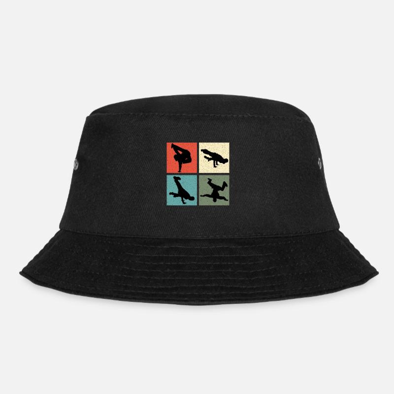 Vintage Breakdancer - Bucket Hat - Schwarz