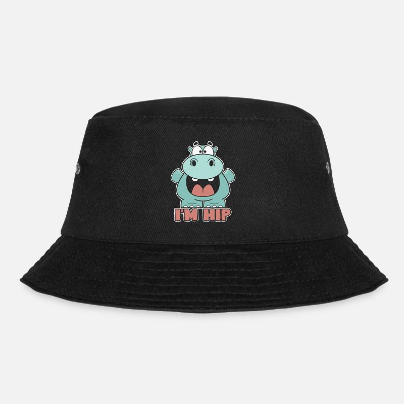 Nilpferd Niedliches Nilpferd - Bucket Hat - Schwarz