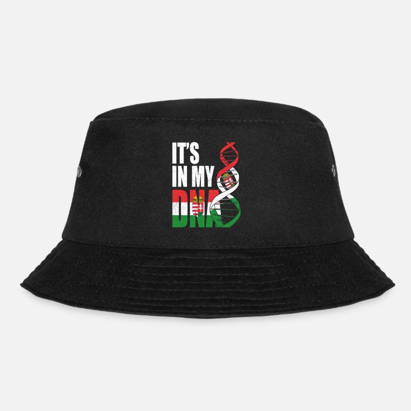 Ungarn DNA Spruch Ungarische Flagge - Bucket Hat - Schwarz