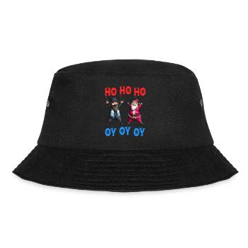 Ho Ho Ho Oy Oy Oy Funny Christmas Santa Hanukkah J - Bucket Hat - black - Front - Lela (165cm)