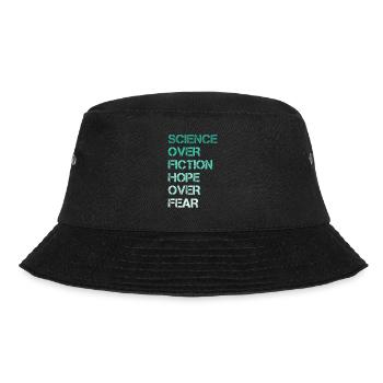 Science Over Fiction Hope Over Fear - Bucket Hat - Schwarz - Vorne - Lela (165cm)