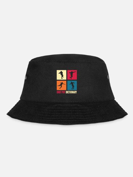 Kugelstossen Lexikon - Bucket Hat - Schwarz