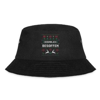 Besinnlich besoffen Ugly Christmas - Bucket Hat - Schwarz - Vorne - Lela (165cm)