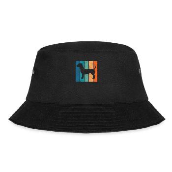 Jack Russel Terrier Hund Hundeliebe Retro Geschenk - Bucket Hat - Schwarz - Vorne - Lela (165cm)