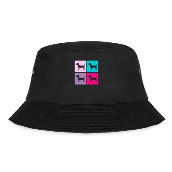 Jack Russel Hund Terrier Retro Geschenk - Bucket Hat - Schwarz - Vorne - Lela (165cm)