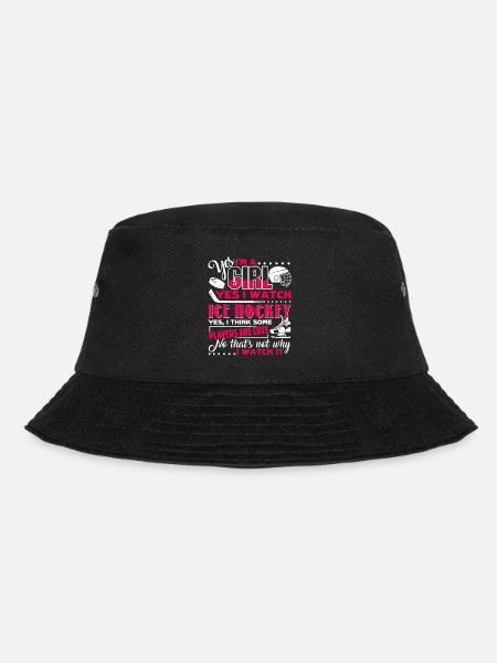 Eishockey Ich liebe Eishockey - Bucket Hat - Schwarz