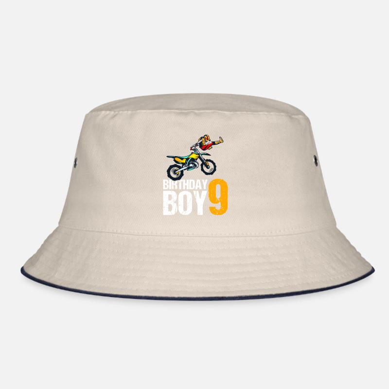 9. Geburtstag Motocross Junge Bucket Hat