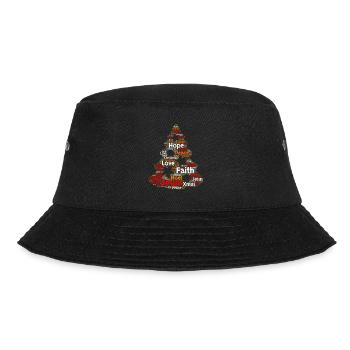 Weihnachten Weihnachten Weihnachten Weihnachten - Bucket Hat - Schwarz - Vorne - Lela (165cm)