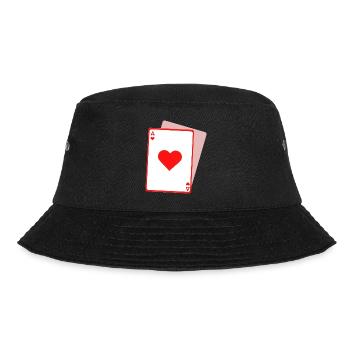 Herz-Ass - Bucket Hat - Schwarz - Vorne - Lela (165cm)