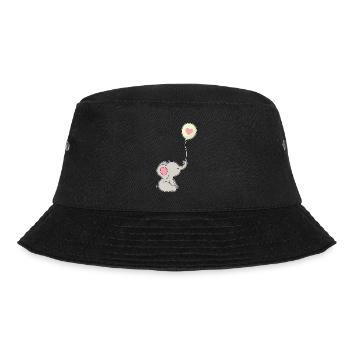 Elephant Balloon - Bucket Hat - black - Front - Lela (165cm)