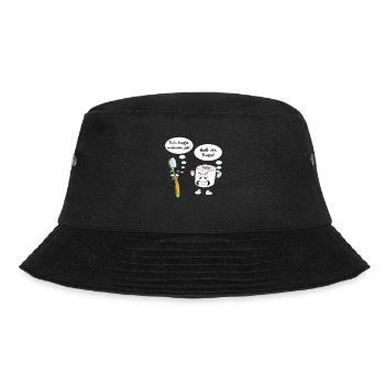 Zahnbürste Klopapier Ich hasse meinen Job - Bucket Hat - Schwarz - Vorne - Lela (165cm)