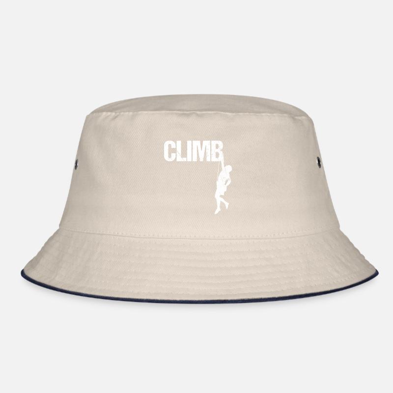Climb Climbing Climber Abseiling Mountaineering Design Bucket Hat