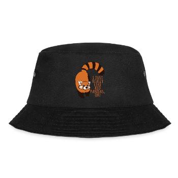 I Just Really Like Red Pandas, Ok! - Bucket Hat - Schwarz - Vorne - Lela (165cm)