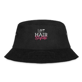 Friseur Hair Stylist - Bucket Hat - Schwarz - Vorne - Lela (165cm)