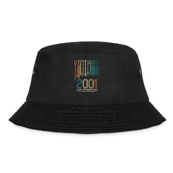 Vintage 2001 20th Birthday Twenty Years Gift - Bucket Hat - black - Front - Lela (165cm)
