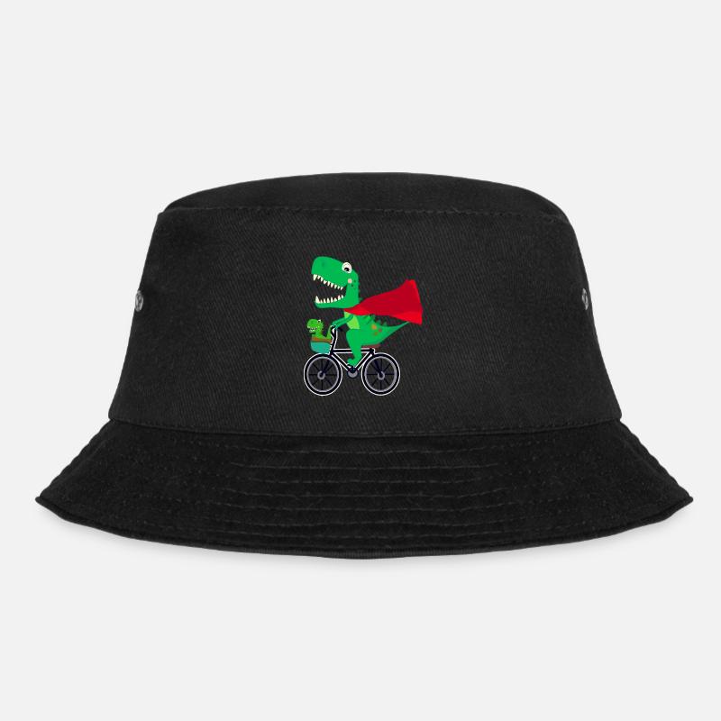 dinosaure super-héros drôle à vélo - Bob - noir
