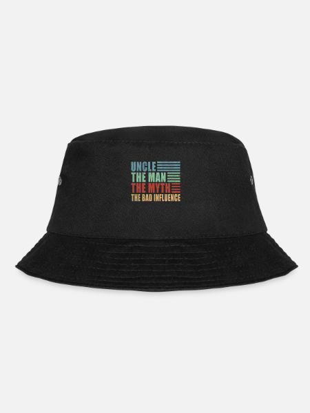 Uncle Man Myth Bad Influence Onkel Taufpate Geburt - Bucket Hat - Schwarz