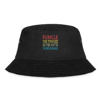 Onkel Funcle Man Myth Bad Influence Patenonkel - Bucket Hat - Schwarz - Vorne - Lela (165cm)