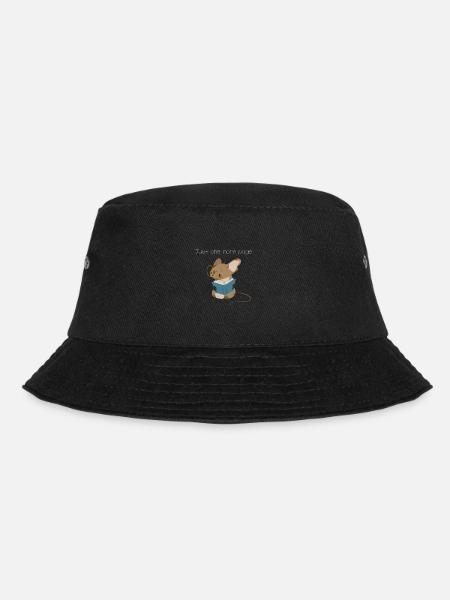Lesemaus Leseratte Bücher Lesen Maus Geschenk - Bucket Hat - Schwarz