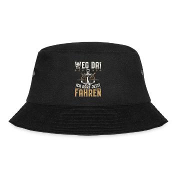Motorboot | Bootsführerschein Geschenk Bootsfahrer - Bucket Hat - Schwarz - Vorne - Lela (165cm)
