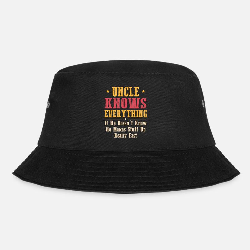 Uncle Knows Everything - Bucket Hat - black