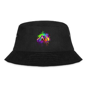Splash Art Cocker Spaniel Hundehalter Geschenk - Bucket Hat - Schwarz - Vorne - Lela (165cm)