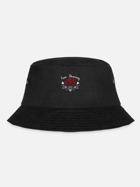 Line Dancing Girl Herz Tänzer Western Tanz - Bucket Hat - Schwarz