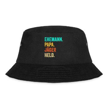 Jagen Papa Jäger Vater Jagverein Vatertag Geschenk - Bucket Hat - Schwarz - Vorne - Lela (165cm)
