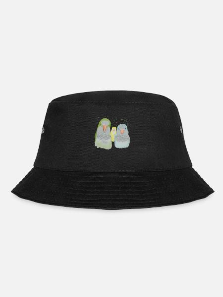 Familie Mönchssittiche - Bucket Hat - Schwarz