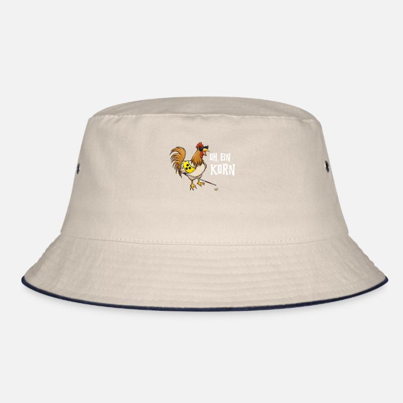 Blindes Huhn findet Korn Internet Meme Nerd Spruch Bucket Hat
