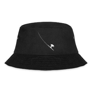 Skier, ski, skiing, skier, downhill ski - Bucket Hat - black - Front - Lela (165cm)
