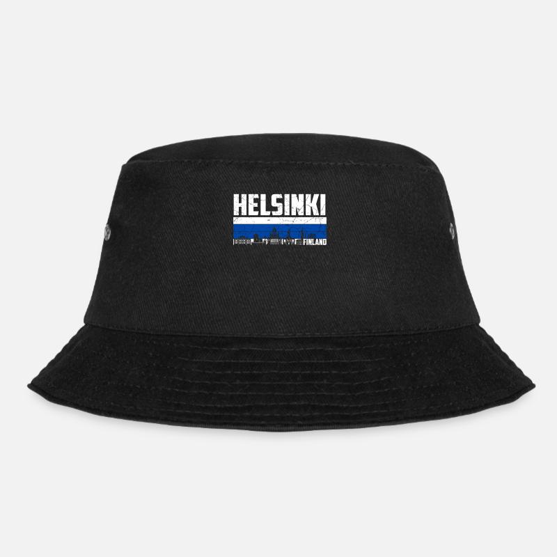 Helsinki Finnland - Bucket Hat - Schwarz