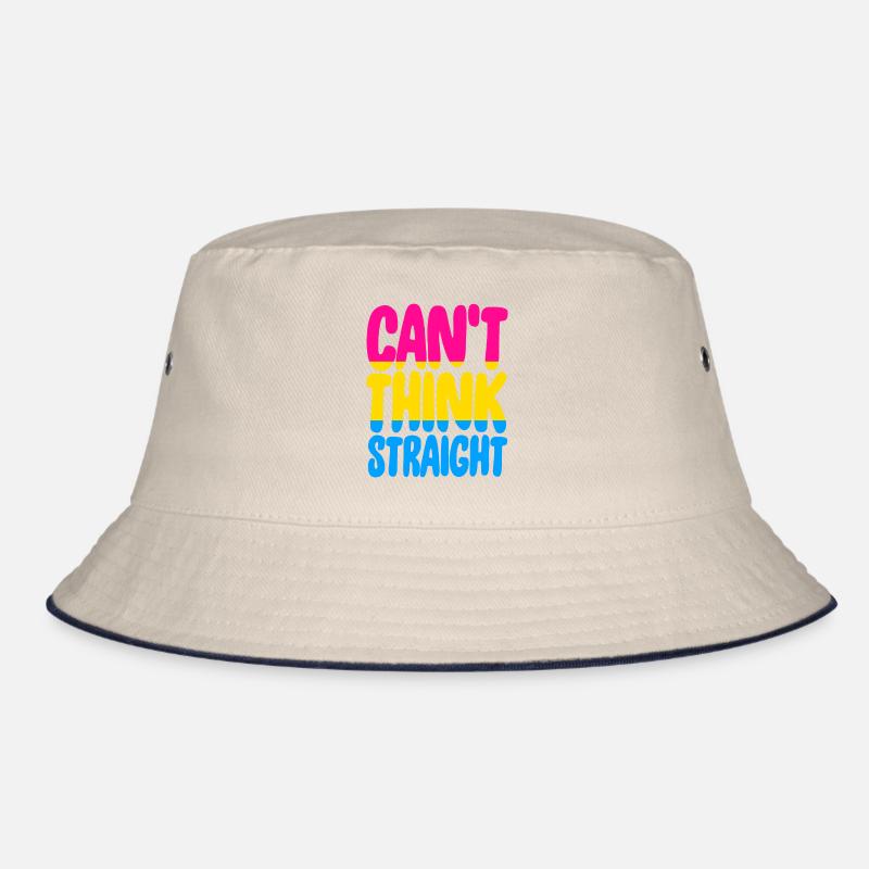 Pansexual Pride Community Can't Think Straight Rig Bucket Hat