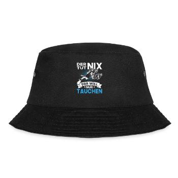 Der Tut Nix Der Will Nur Tauchen Taucher Urlaub - Bucket Hat - Schwarz - Vorne - Lela (165cm)