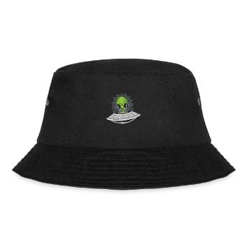 Alien Baby Flying Saucer UFO Believer Aliens Gift - Bucket Hat - black - Front - Lela (165cm)