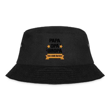 Papa Opa Uropa Geschenkidee Großvater Geschenk - Bucket Hat - Schwarz - Vorne - Lela (165cm)
