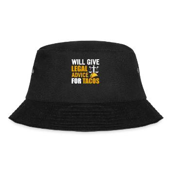 Will Give Legal Advice For Tacos Taco Attorney - Bucket Hat - black - Front - Lela (165cm)
