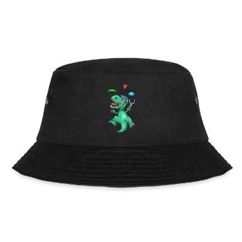 Funny T-Rex bouldering and climbing gift - Bucket Hat - black - Front - Lela (165cm)