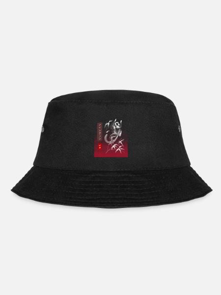 Japan art animal - Bucket Hat - black